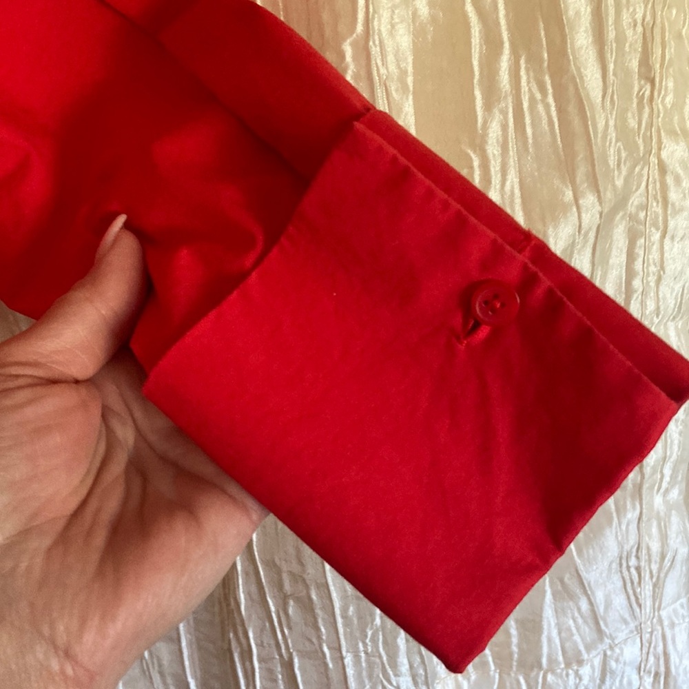 Vintage Harley Davidson M red-coral long sleeve double cuff, button dress shirt. - Picture 6 of 9